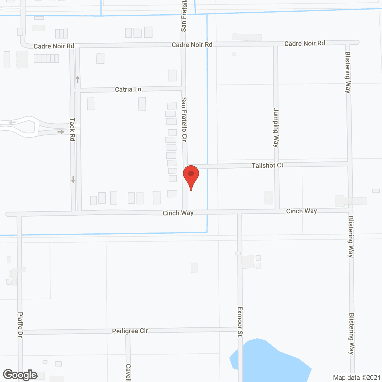 Map of the neighborhood around Palomino Gardens Retirement Community