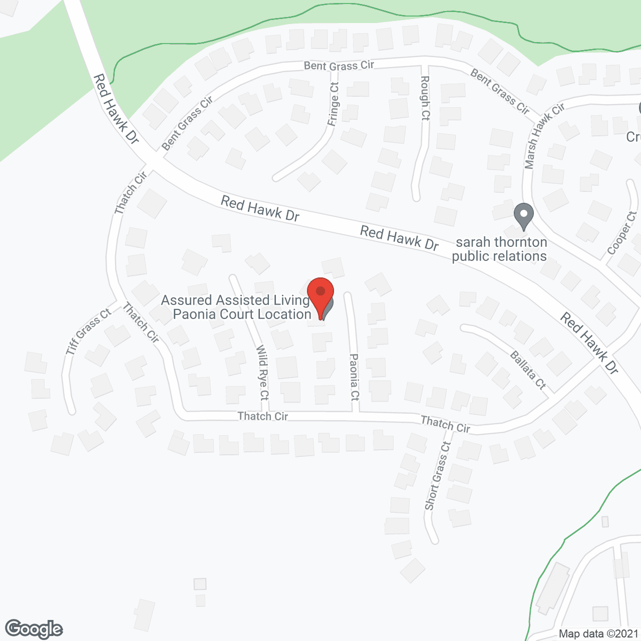 Map of the neighborhood around Assured Senior Living at Castle Rock