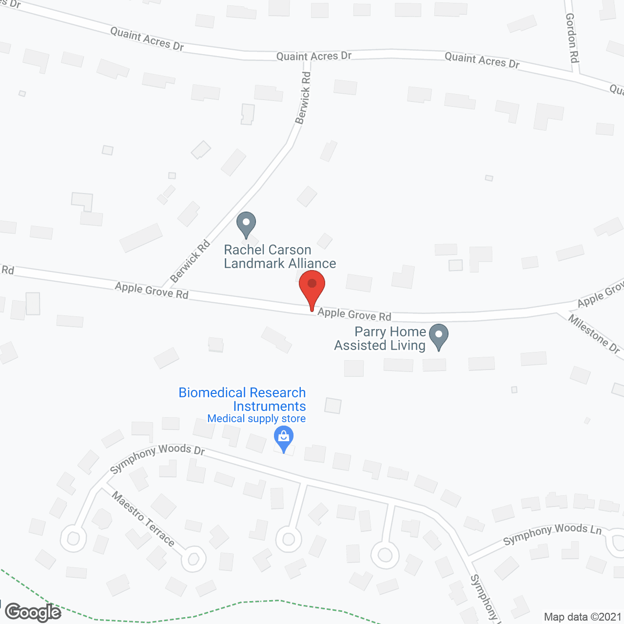 Map of the neighborhood around Parry Home