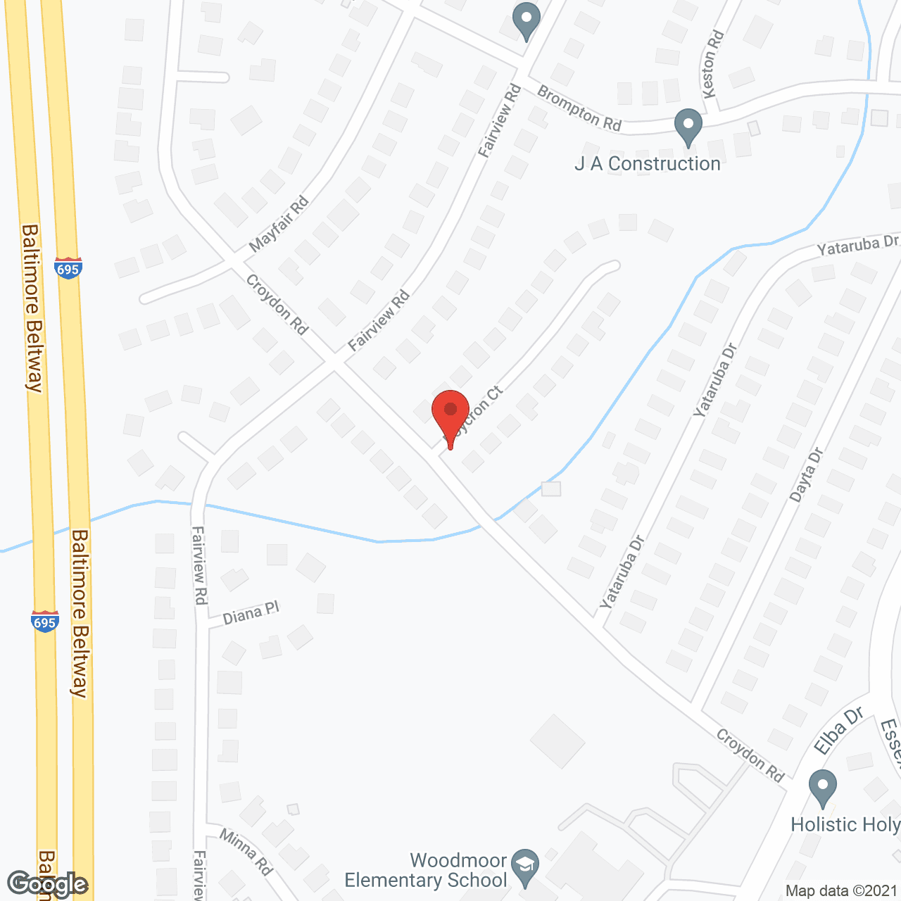 Map of the neighborhood around Eveline Gardens Assisted Living II