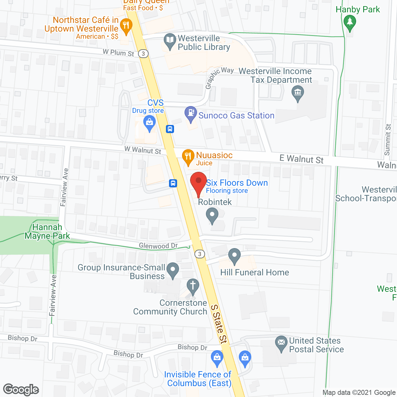 Map of the neighborhood around The Gables of Westerville