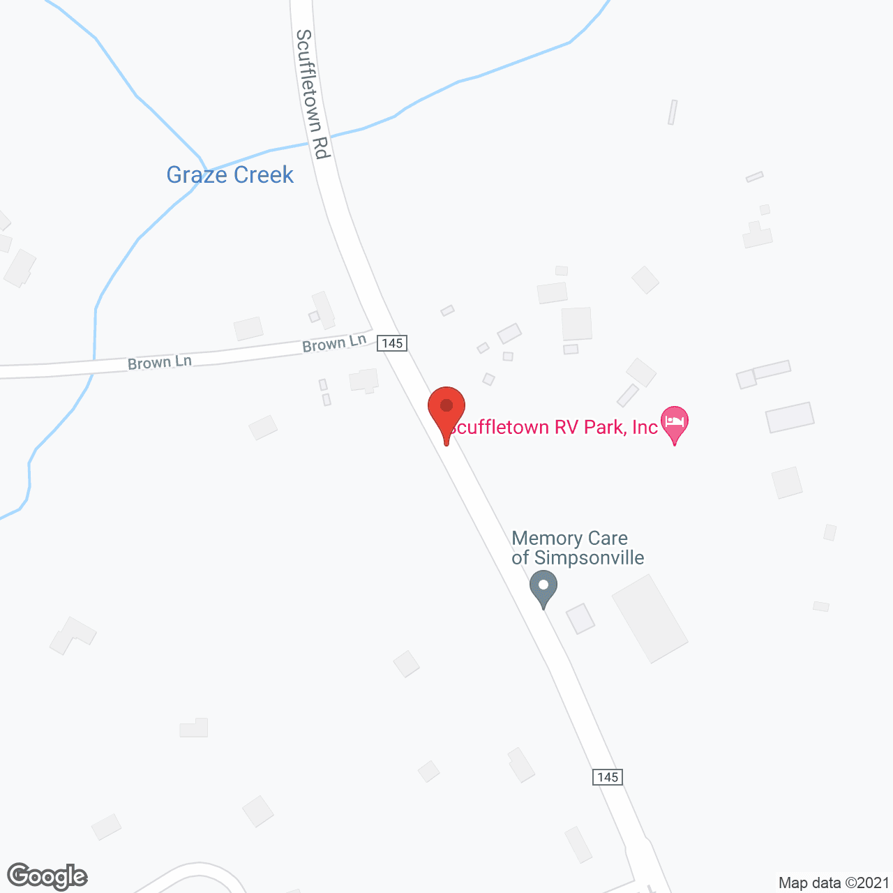 Map of the neighborhood around Brookstone Terrace of Simpsonville