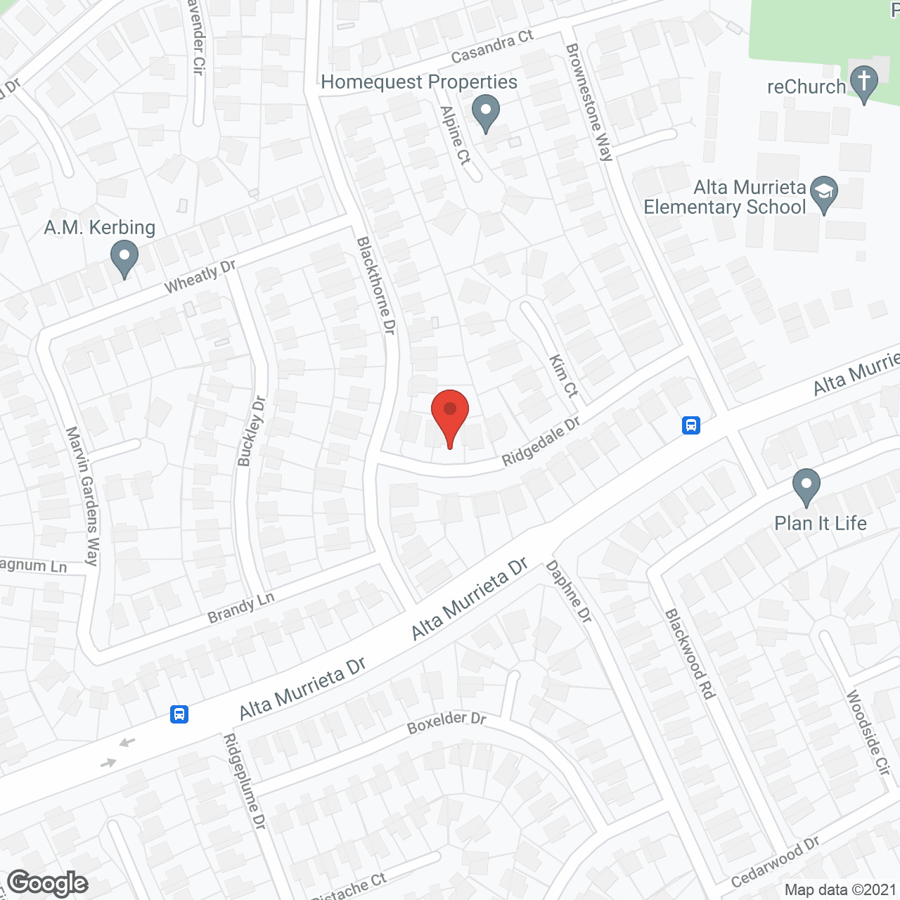 Map of the neighborhood around Kay's Home Care for Seniors