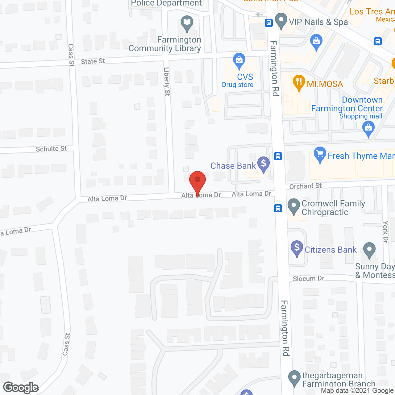 Map of the neighborhood around Gilchrest Home