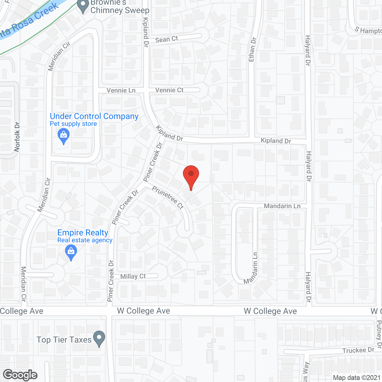 Map of the neighborhood around Sunset Garden III