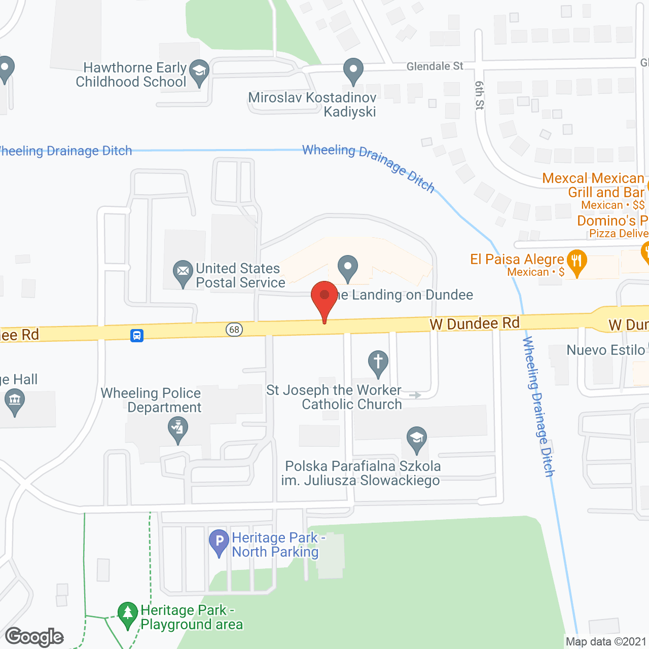 Map of the neighborhood around The Landing on Dundee Senior Living