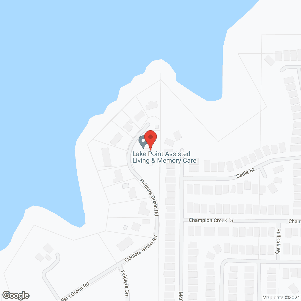 Map of the neighborhood around Silver Leaf Assisted Living Fiddlers Green