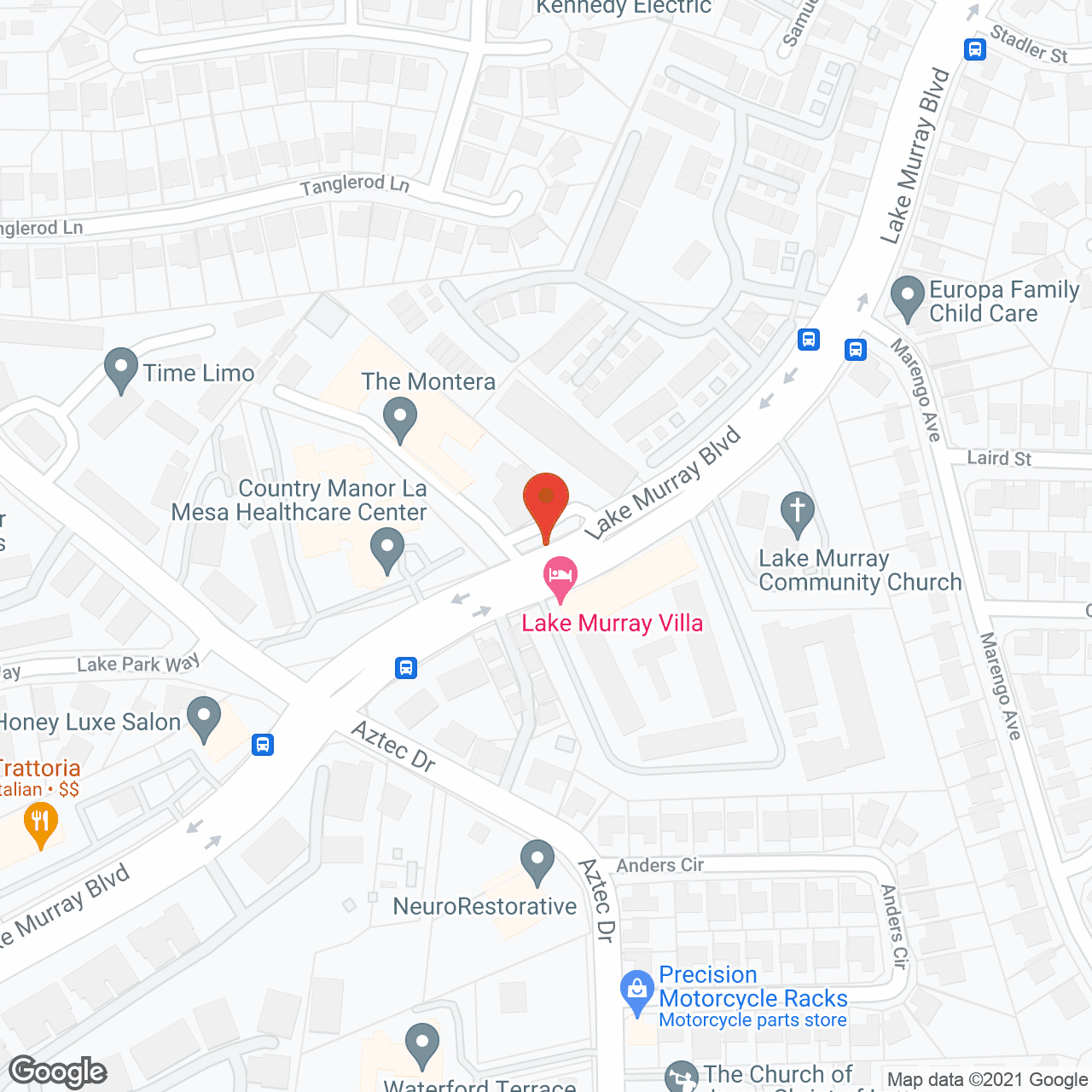 Map of the neighborhood around The Montera