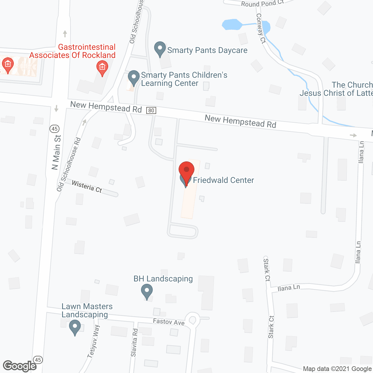 Map of the neighborhood around Friedwald Center for Rehabilitation and Nursing
