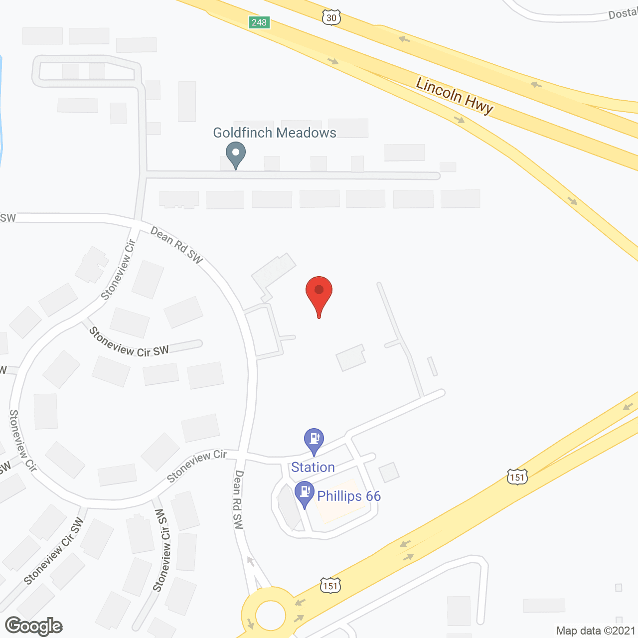 Map of the neighborhood around The Gardens of Cedar Rapids