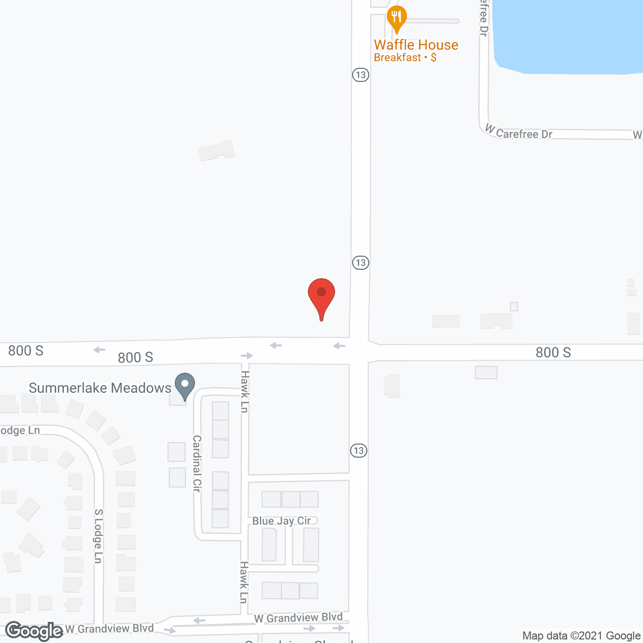 Map of the neighborhood around Summerlake Meadows