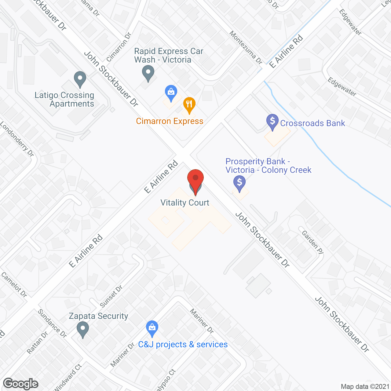 Map of the neighborhood around Vitality Court Victoria