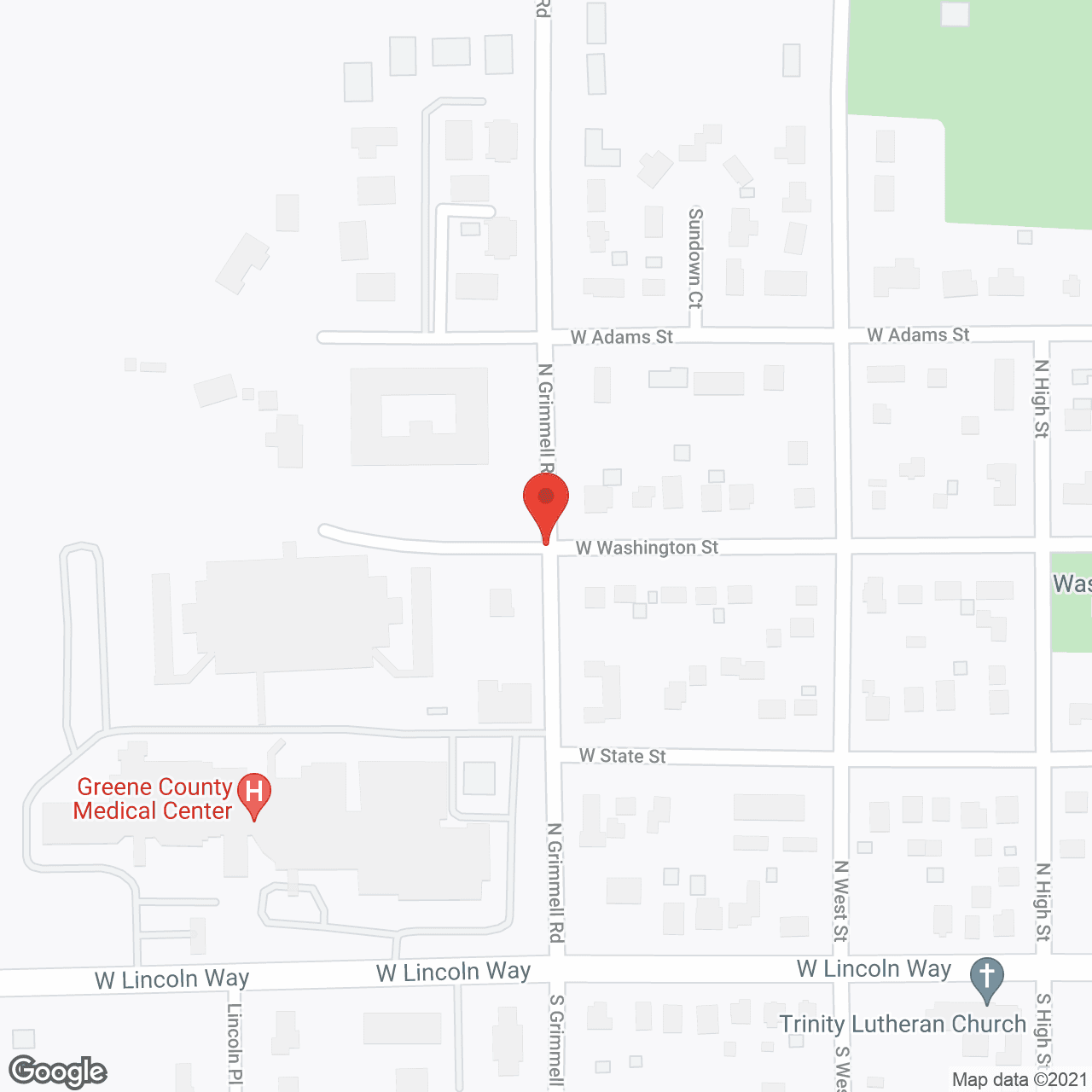 Map of the neighborhood around The Gardens of Jefferson