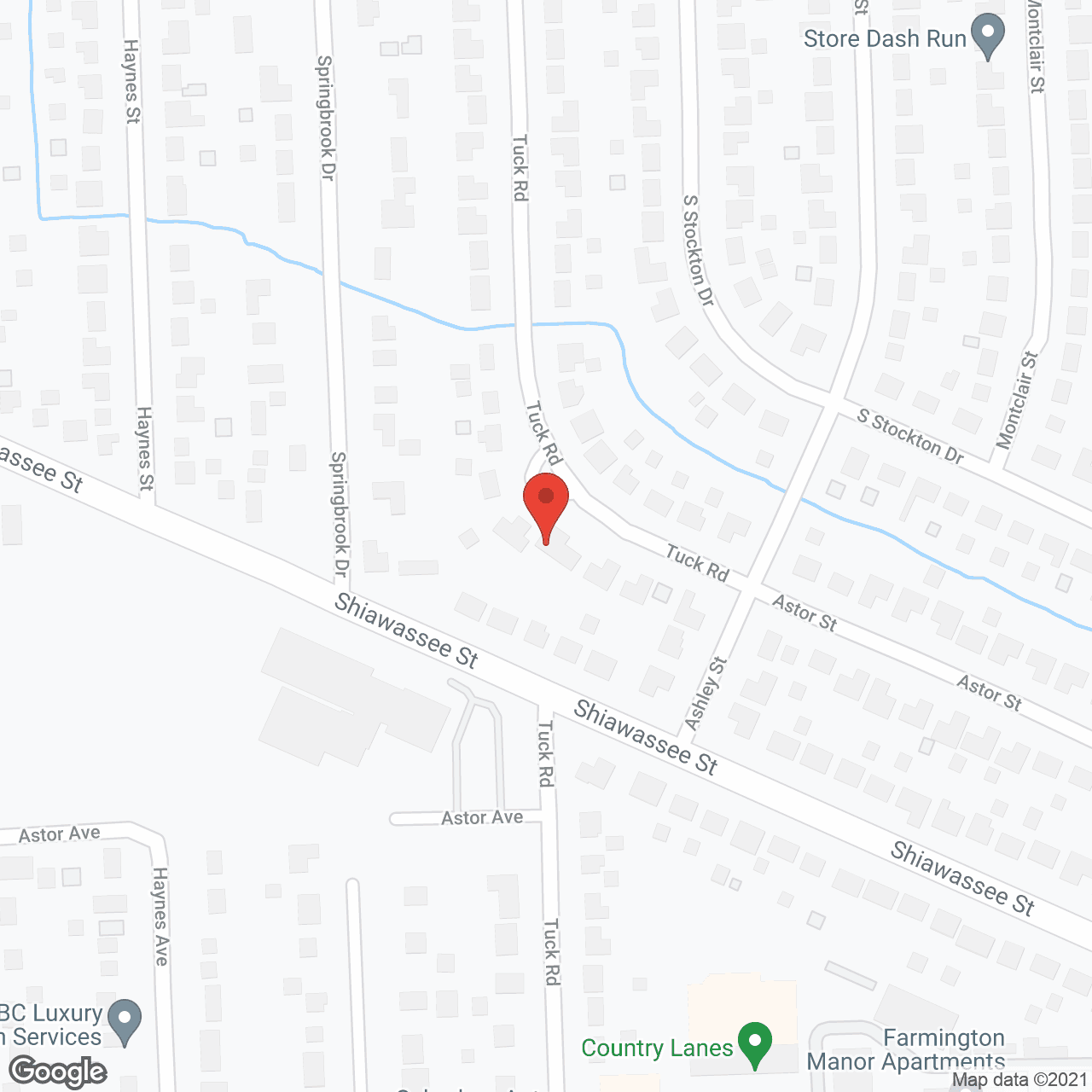 Map of the neighborhood around Kathelene's Senior Village, Inc.