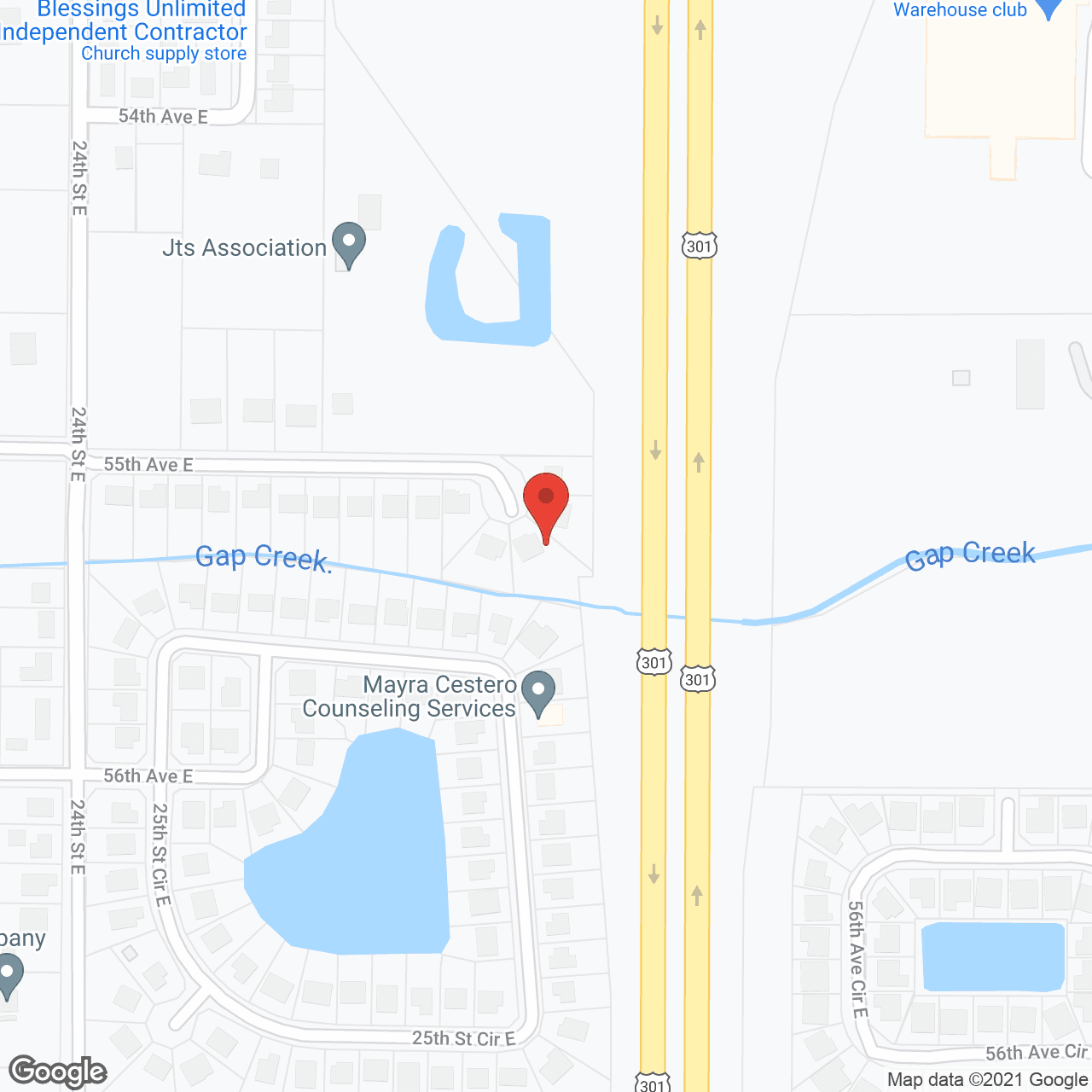 Map of the neighborhood around Elan Manatee