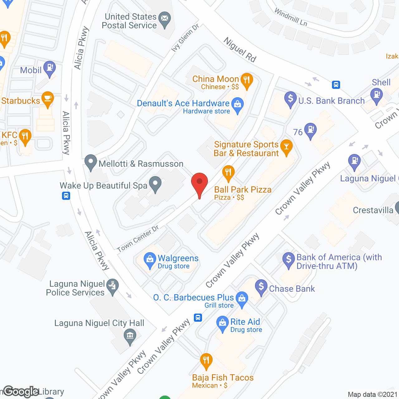 Map of the neighborhood around Pleasant Home at Laguna Niguel