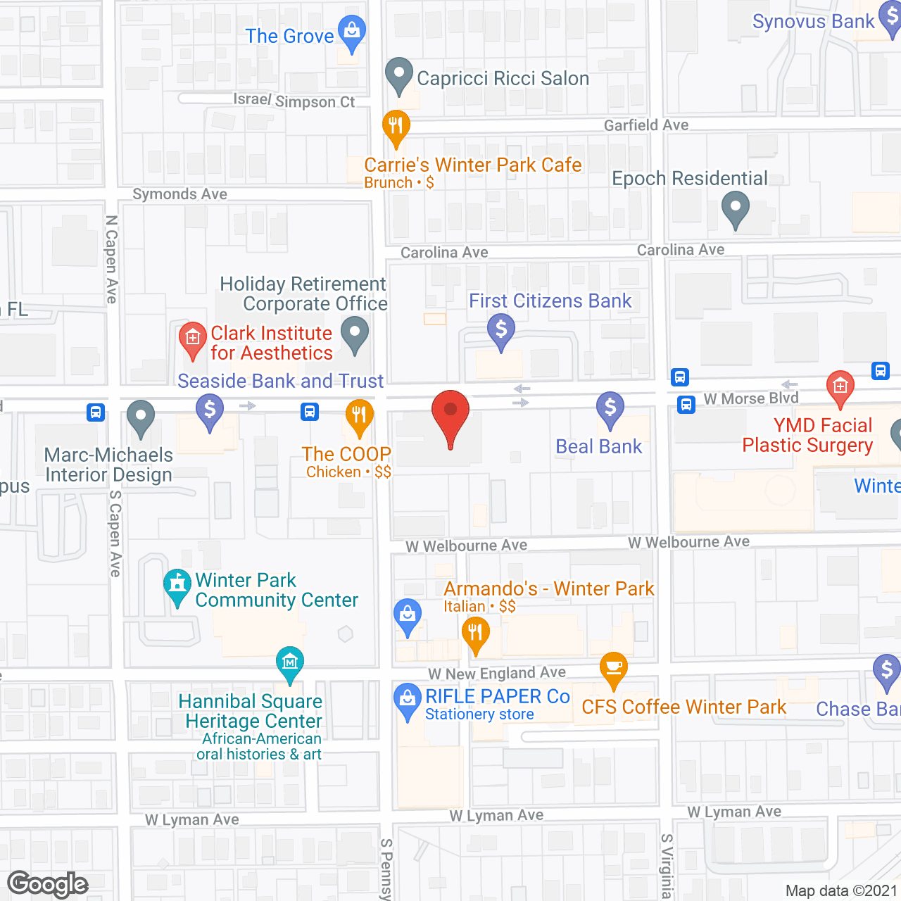 Map of the neighborhood around The Gardens at DePugh Nursing Center