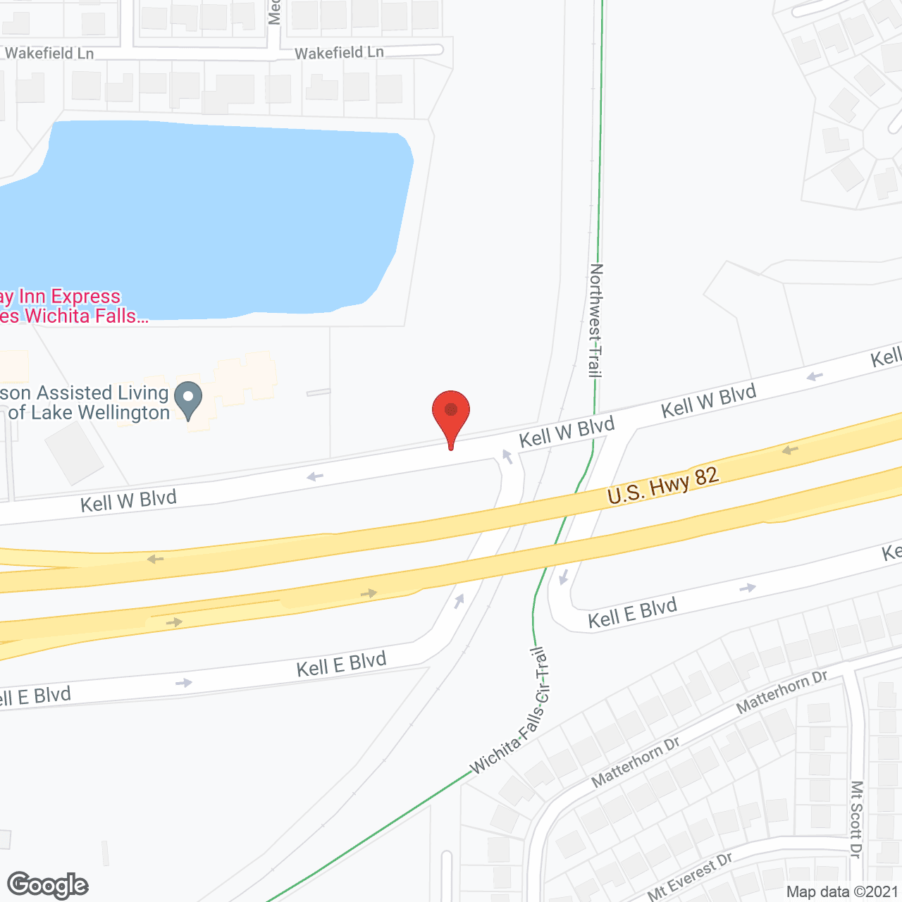 Map of the neighborhood around Elison of Lake Wellington