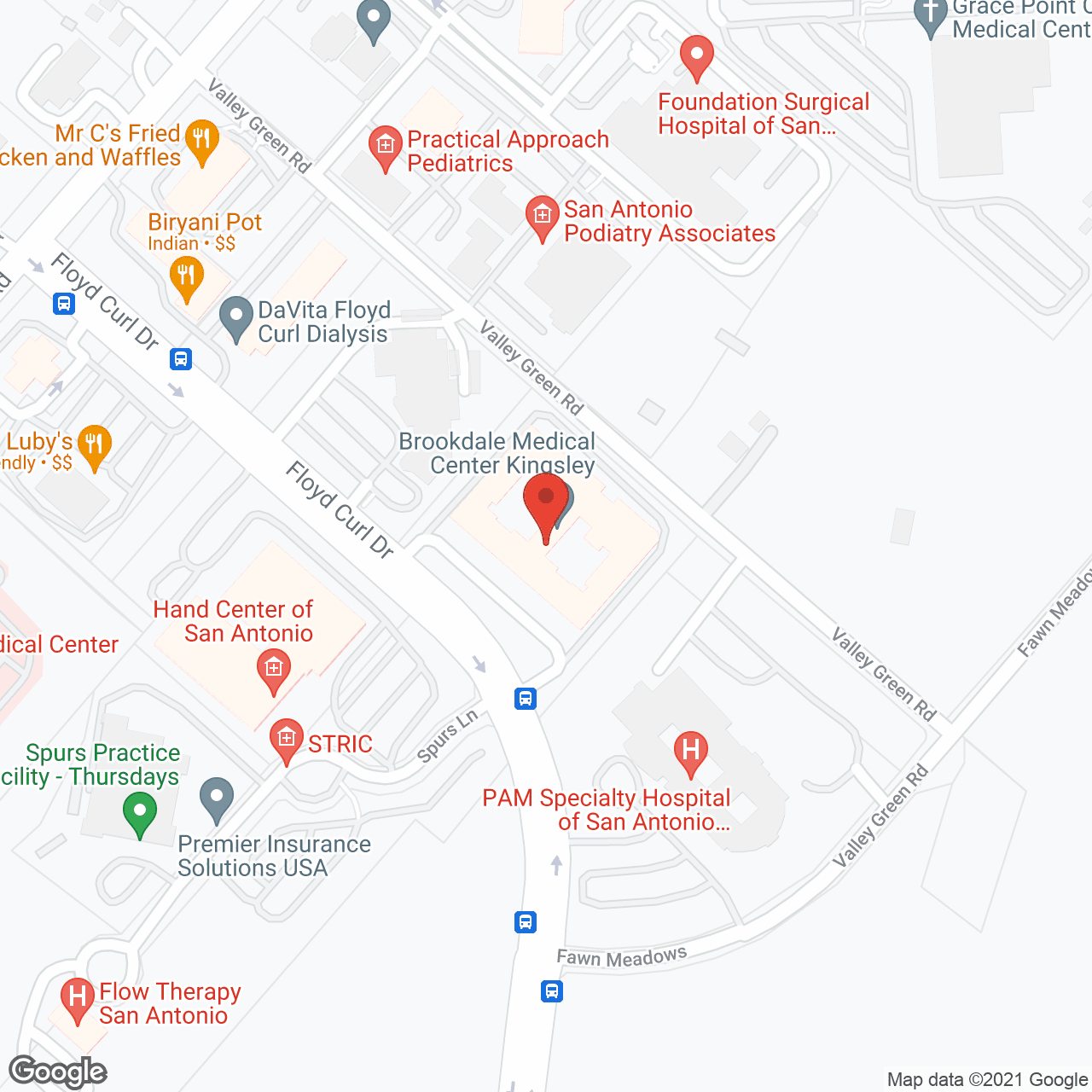 Map of the neighborhood around Brookdale Medical Center Kingsley