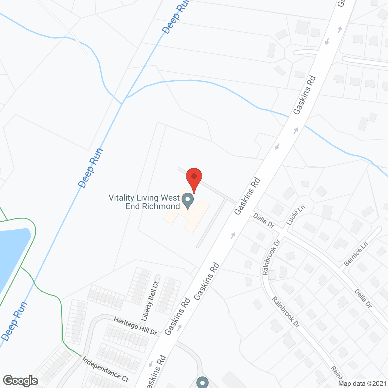 Map of the neighborhood around Vitality Living West End Richmond
