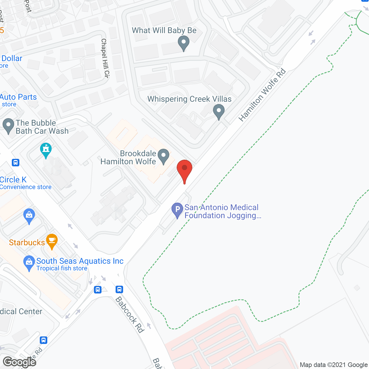 Map of the neighborhood around Brookdale Hamilton Wolfe