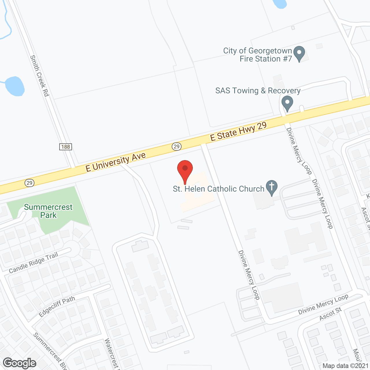 Map of the neighborhood around Brookdale Georgetown