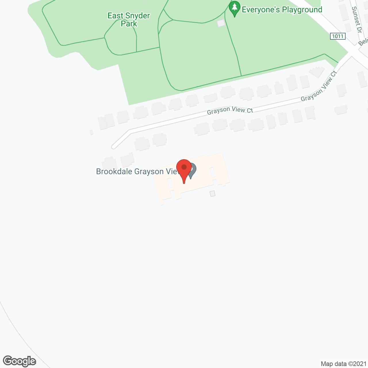 Map of the neighborhood around Brookdale Grayson View