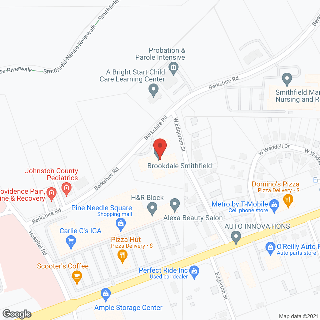 Map of the neighborhood around Brookdale Smithfield