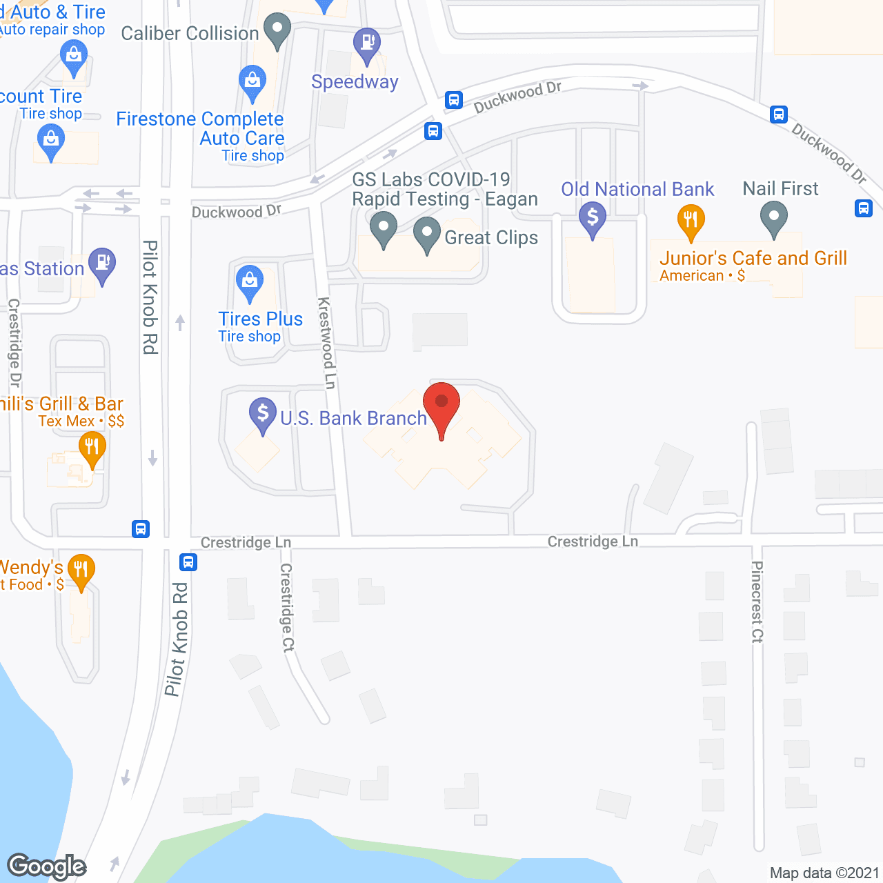 Map of the neighborhood around Brookdale Eagan