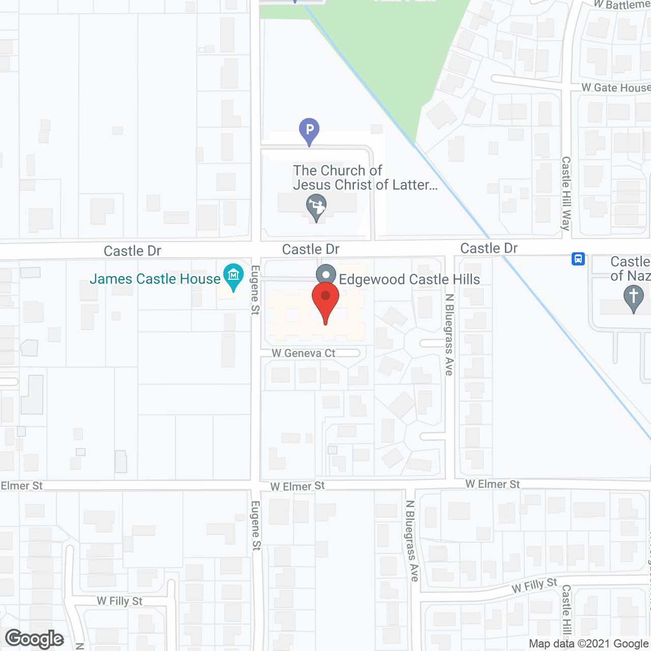 Map of the neighborhood around Edgewood Castle Hills