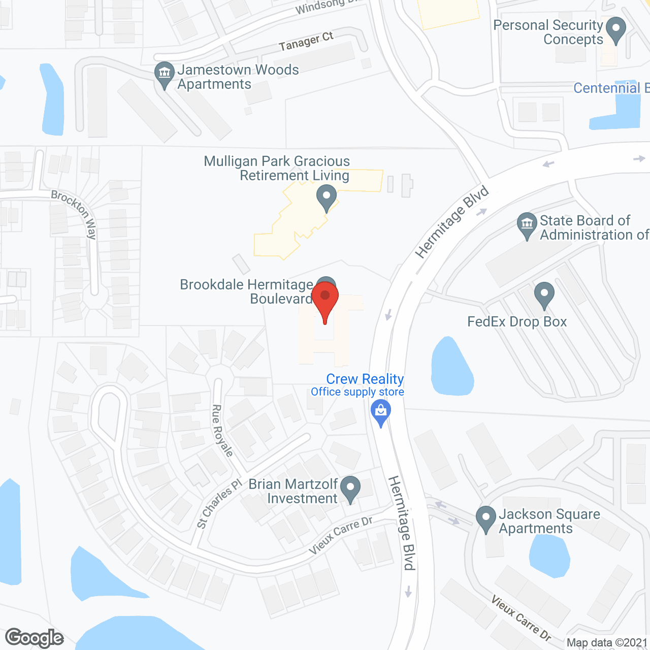 Map of the neighborhood around The Opal on Hermitage