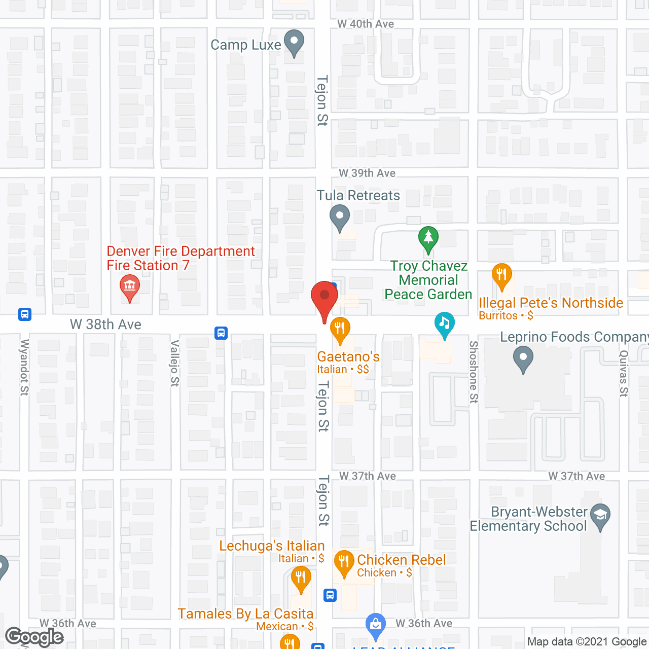 Map of the neighborhood around Brookdale Greeley