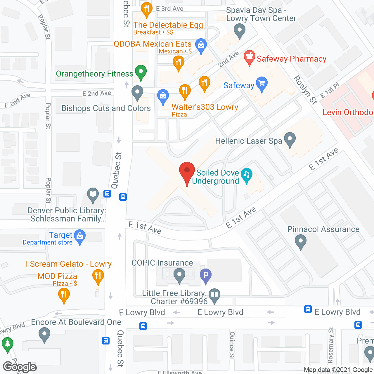 Map of the neighborhood around Brookdale Lowry