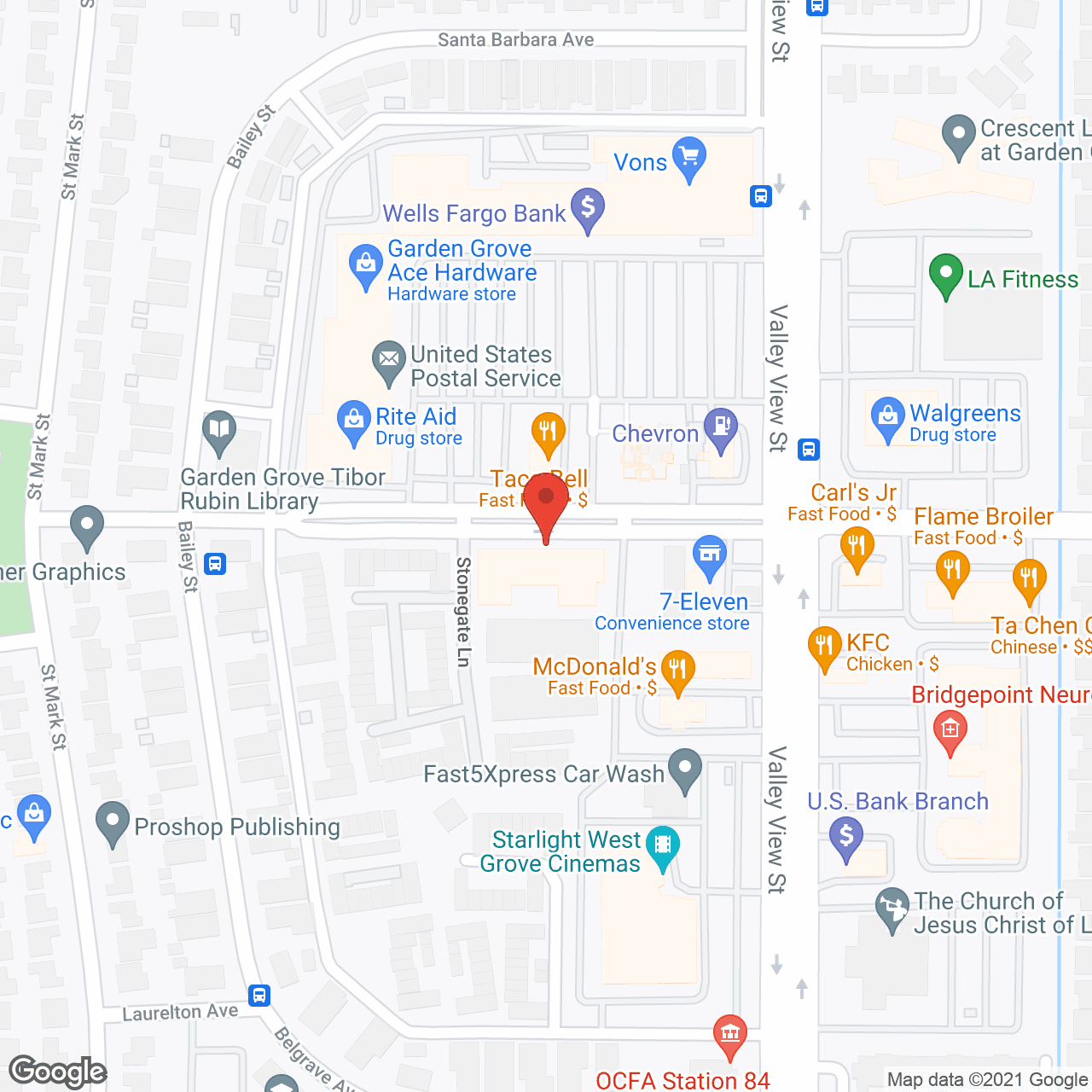 Map of the neighborhood around Brookdale Valley View