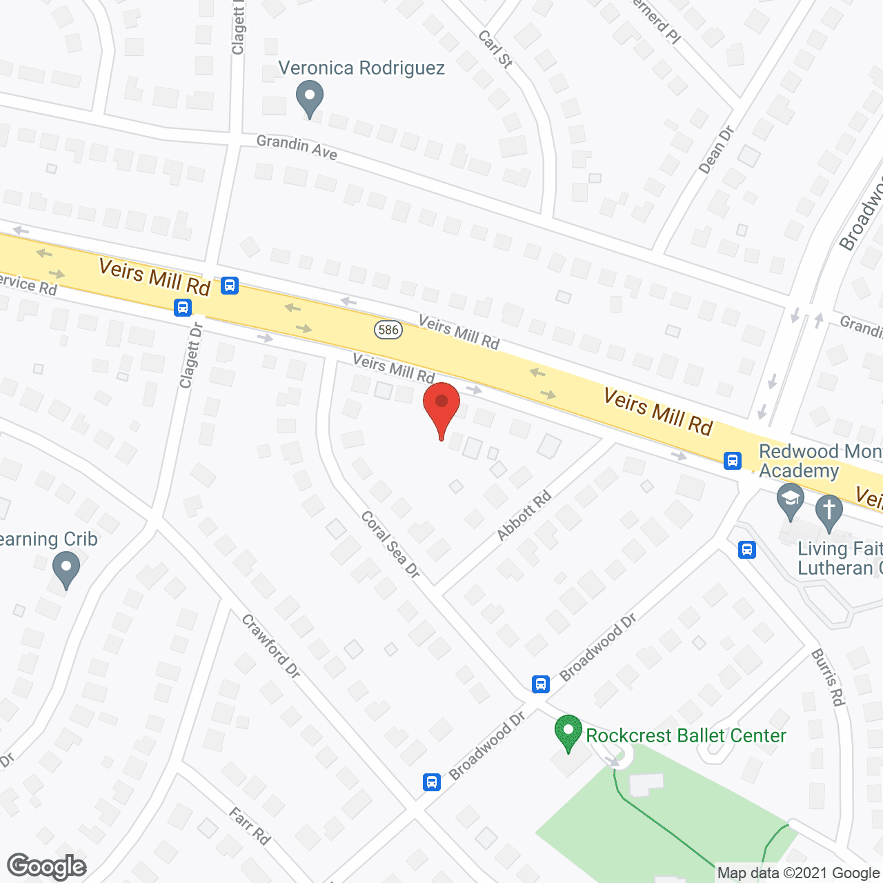 Map of the neighborhood around Rockville Comfort Care, LLC