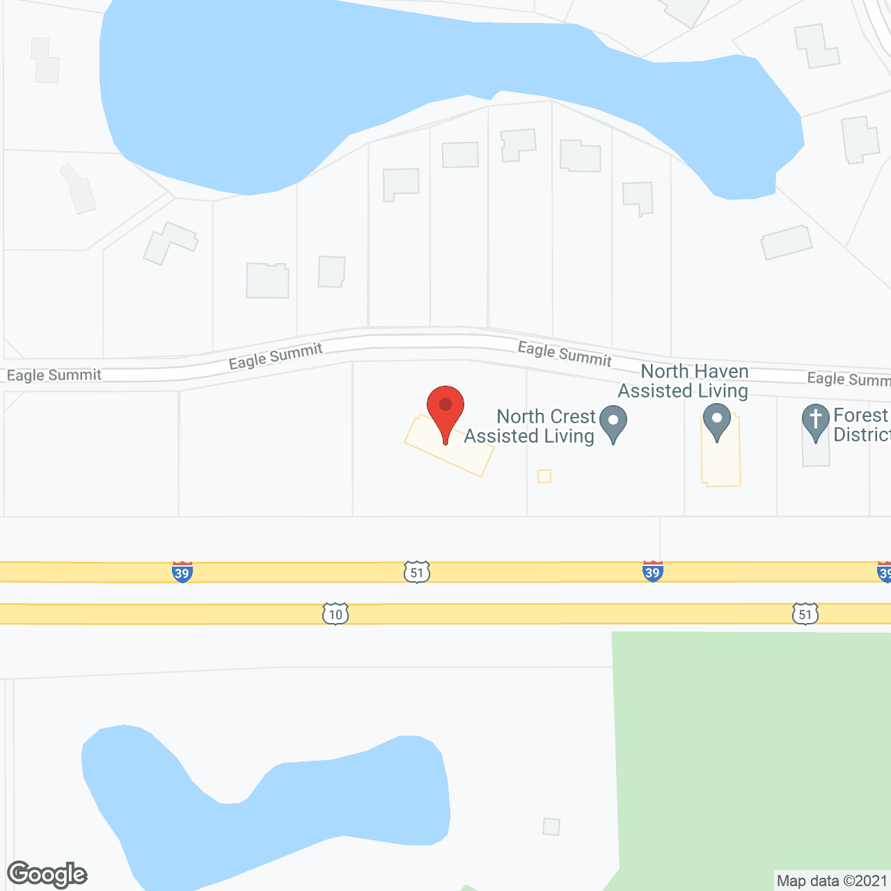 Map of the neighborhood around North Ridge