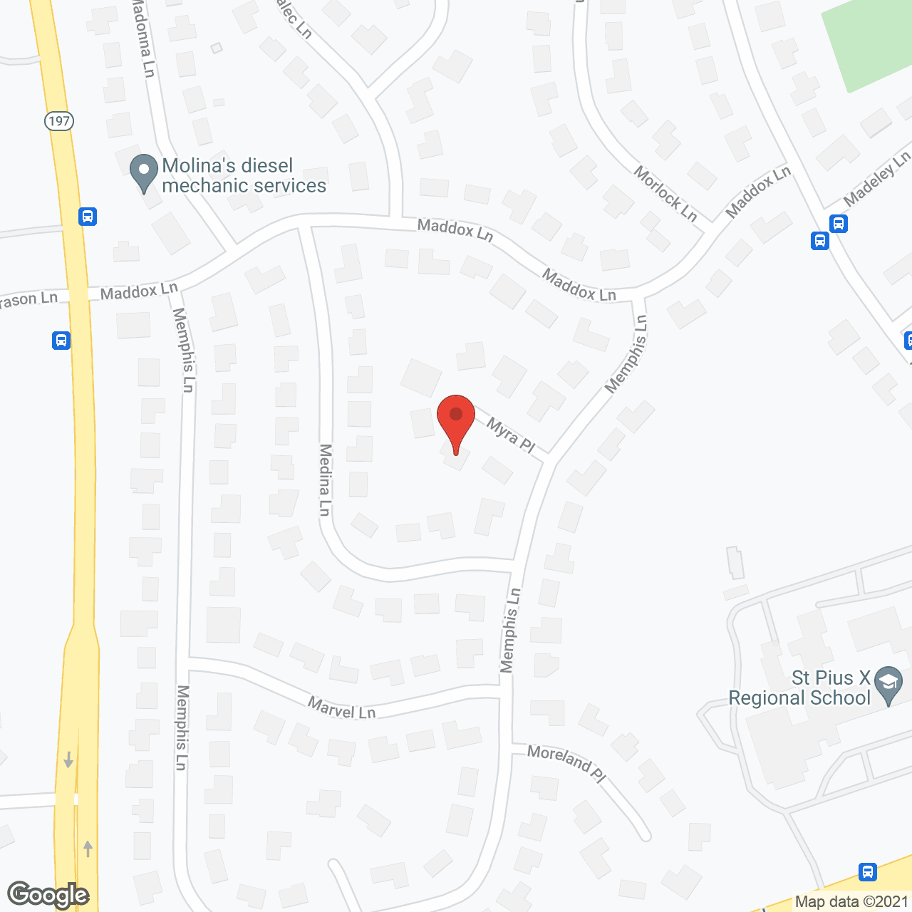 Map of the neighborhood around Miracle Hands Senior Care Services Assised Living