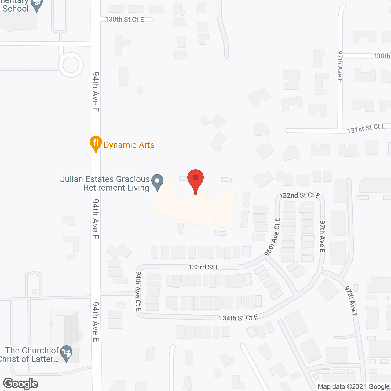 Map of the neighborhood around Julian Estates