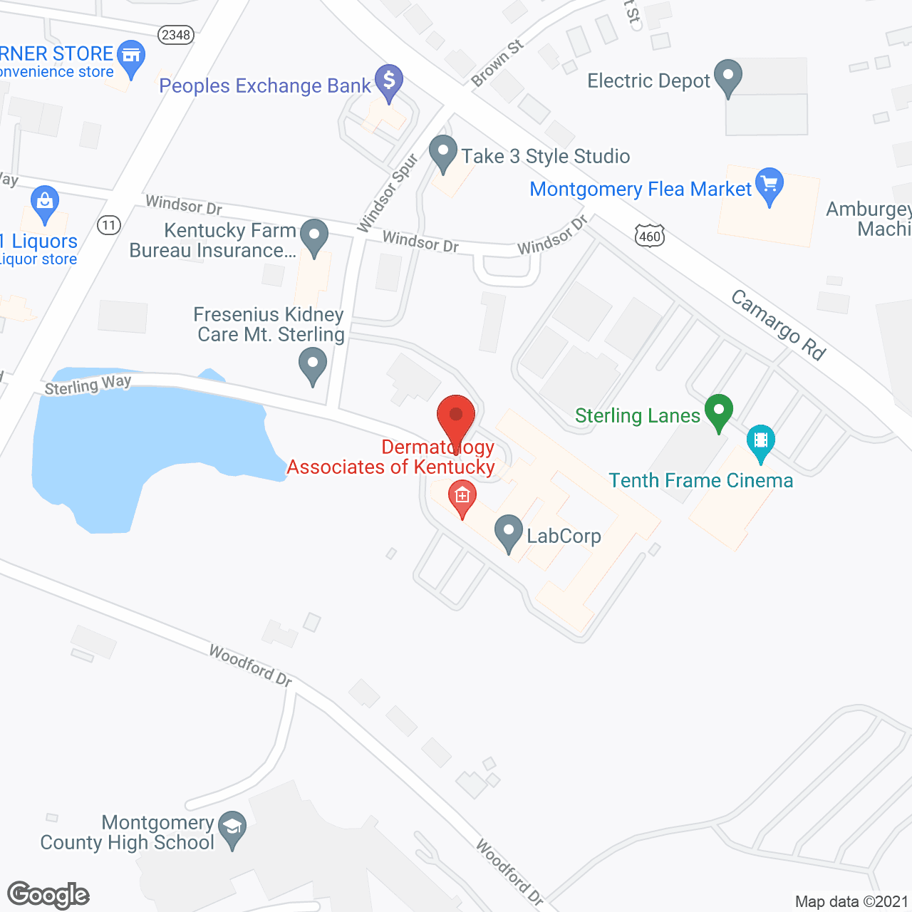 Map of the neighborhood around Regency Memory Care