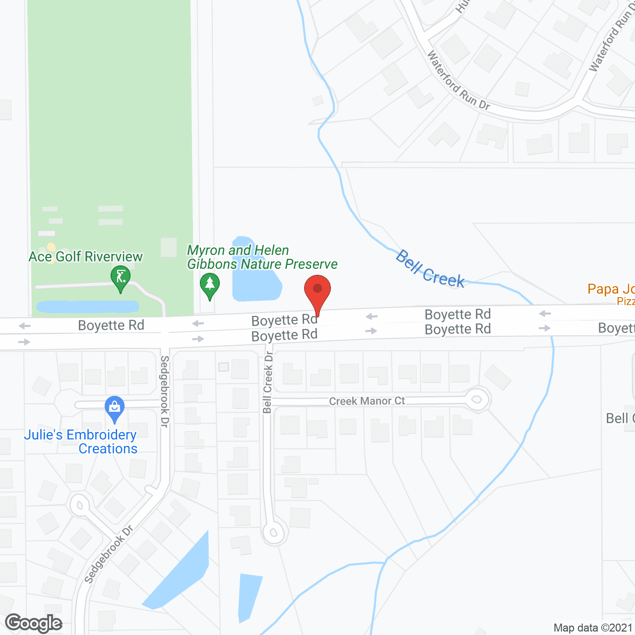 Map of the neighborhood around Twin Creeks Assisted Living and Memory Care