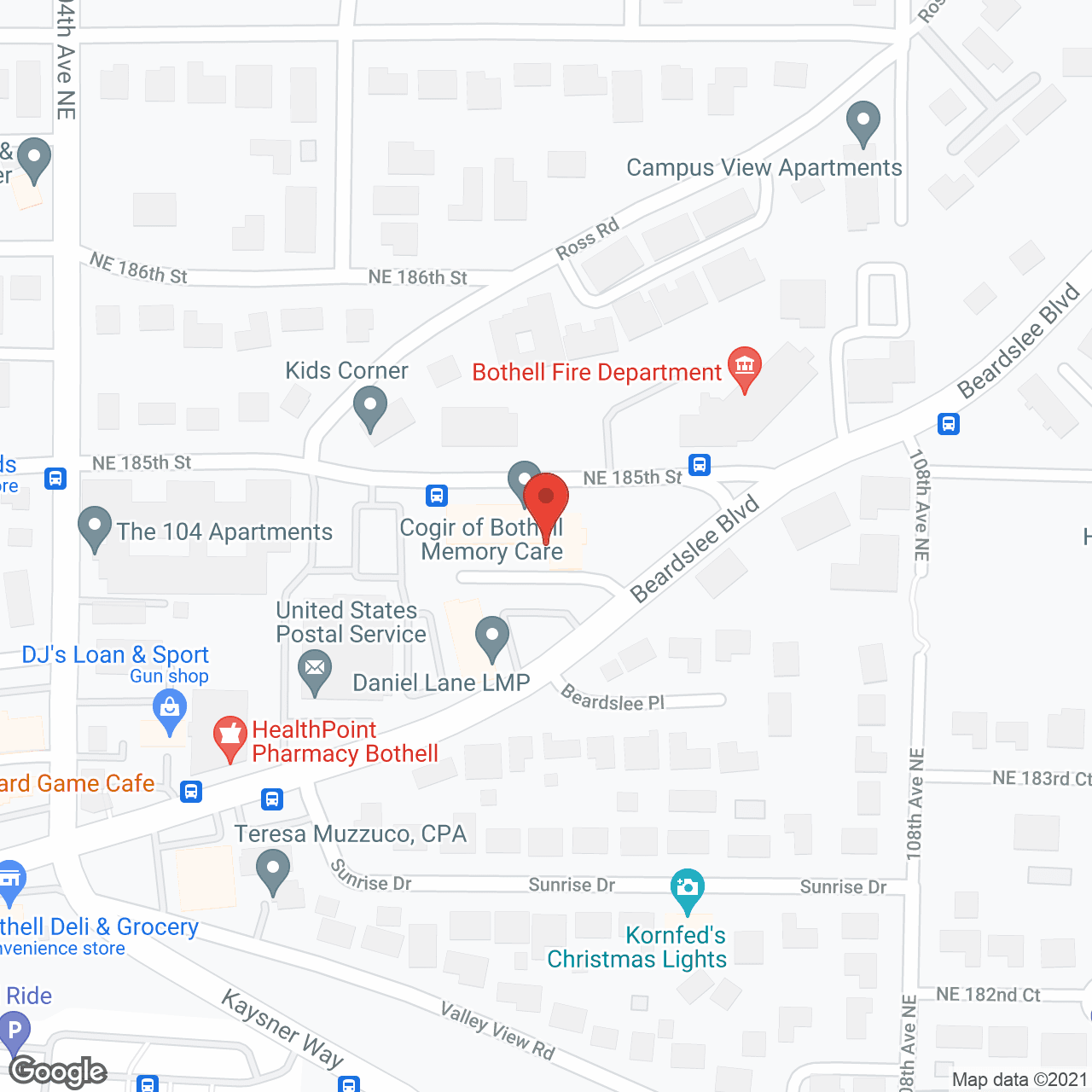 Map of the neighborhood around Cogir of Bothell