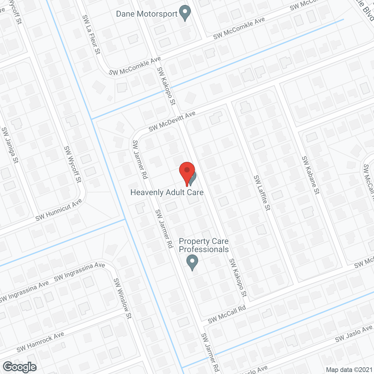 Map of the neighborhood around Heavenly Adult Care LLC