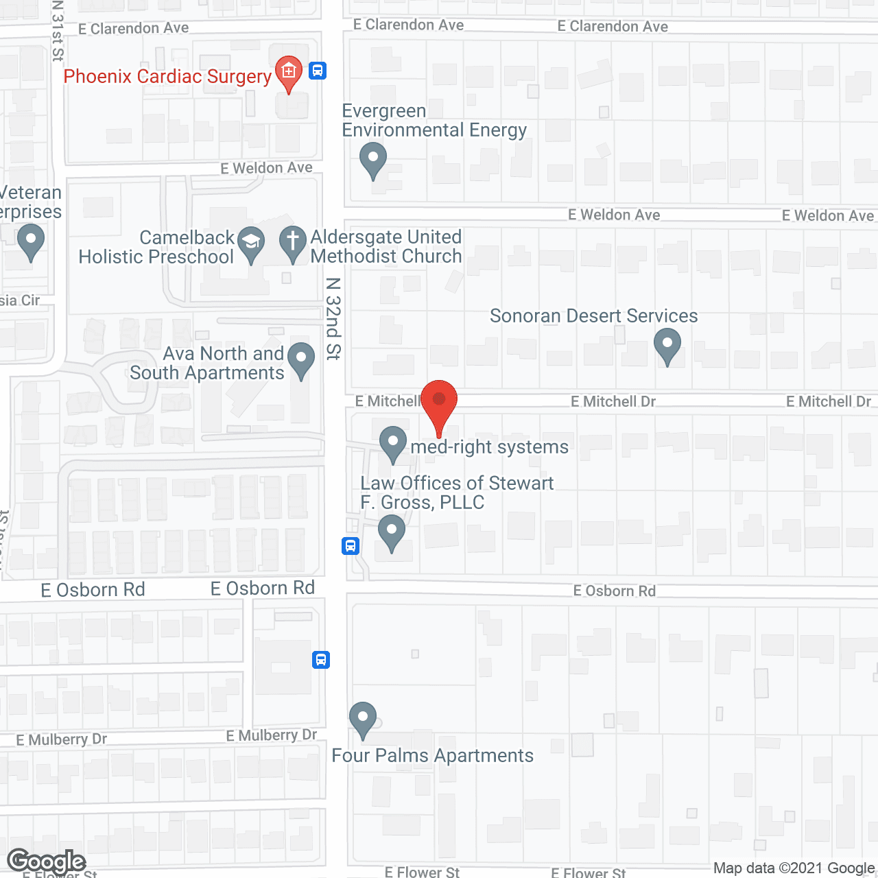 Map of the neighborhood around Blue Sage Assisted Living - Biltmore/Arcadia