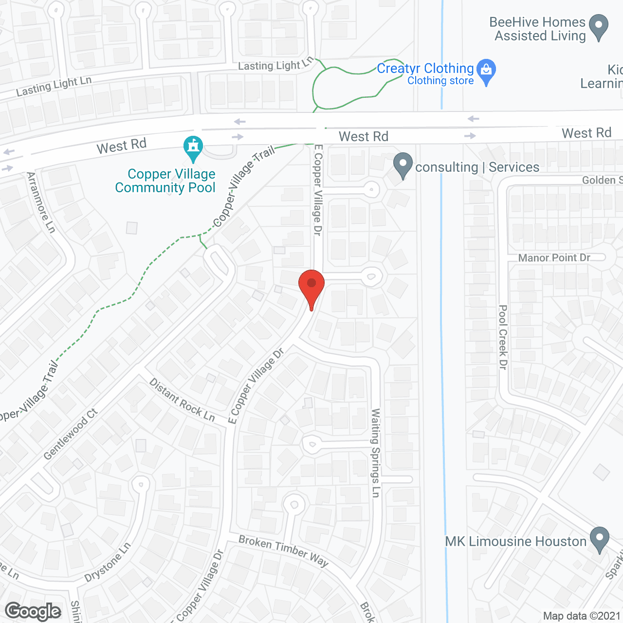 Map of the neighborhood around Solea Copperfield
