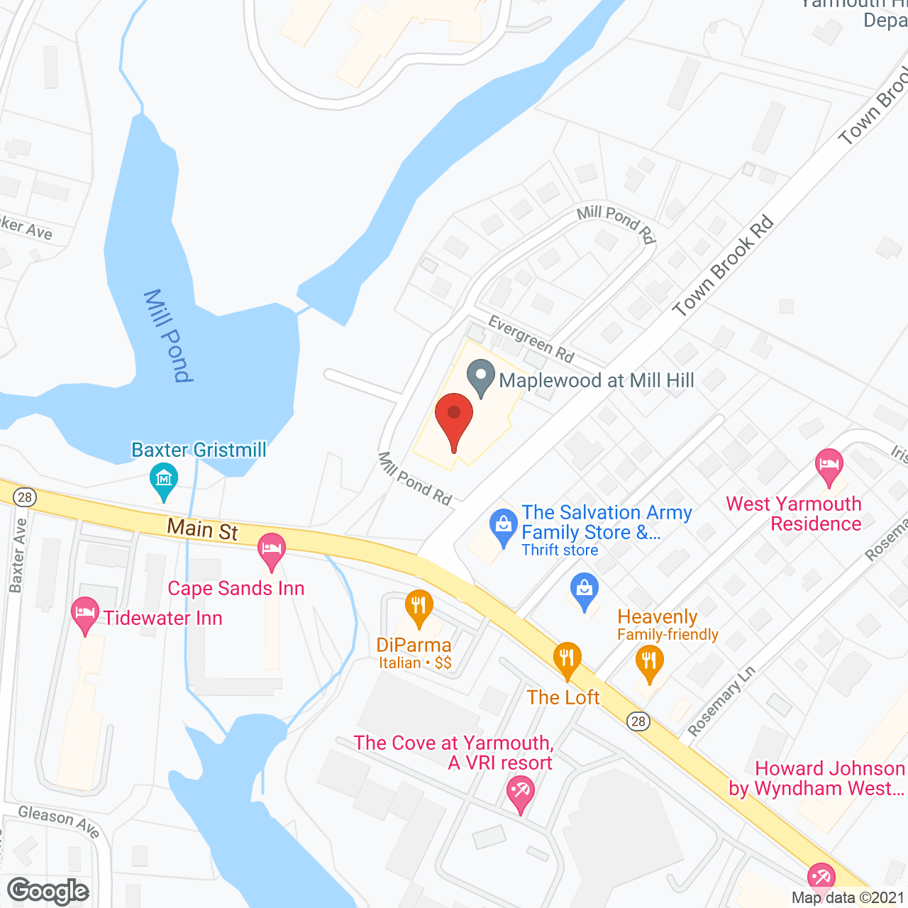 Map of the neighborhood around Mill Hill Residence