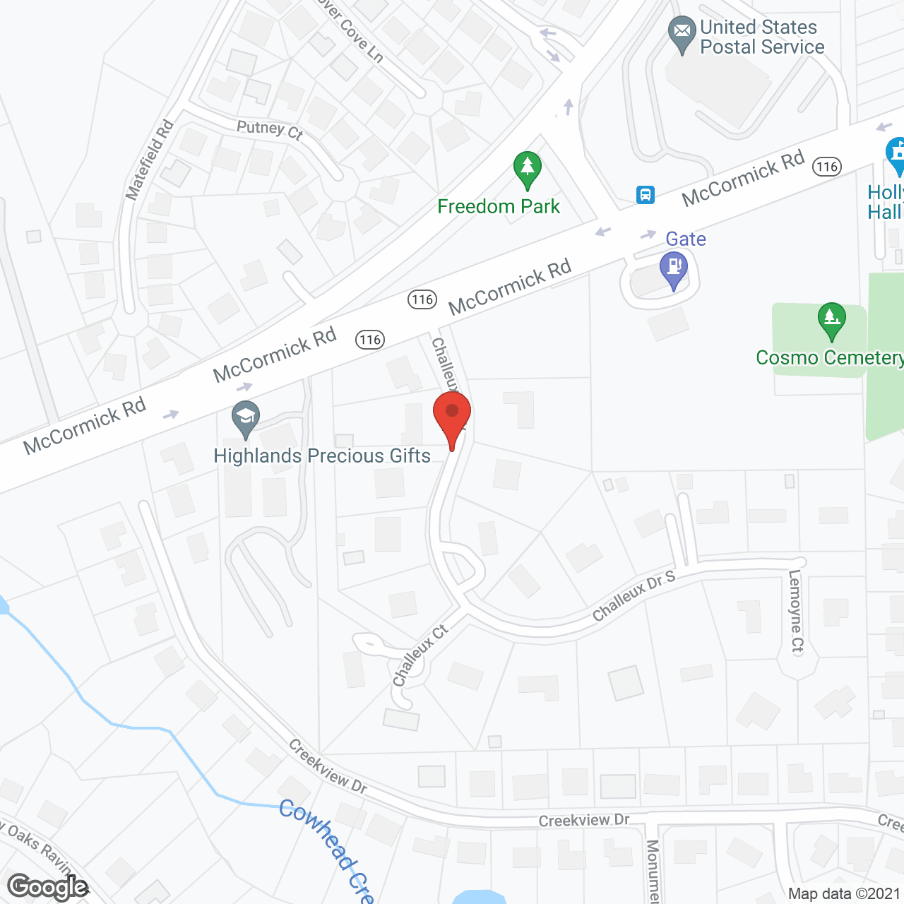 Map of the neighborhood around Anthem Lakes