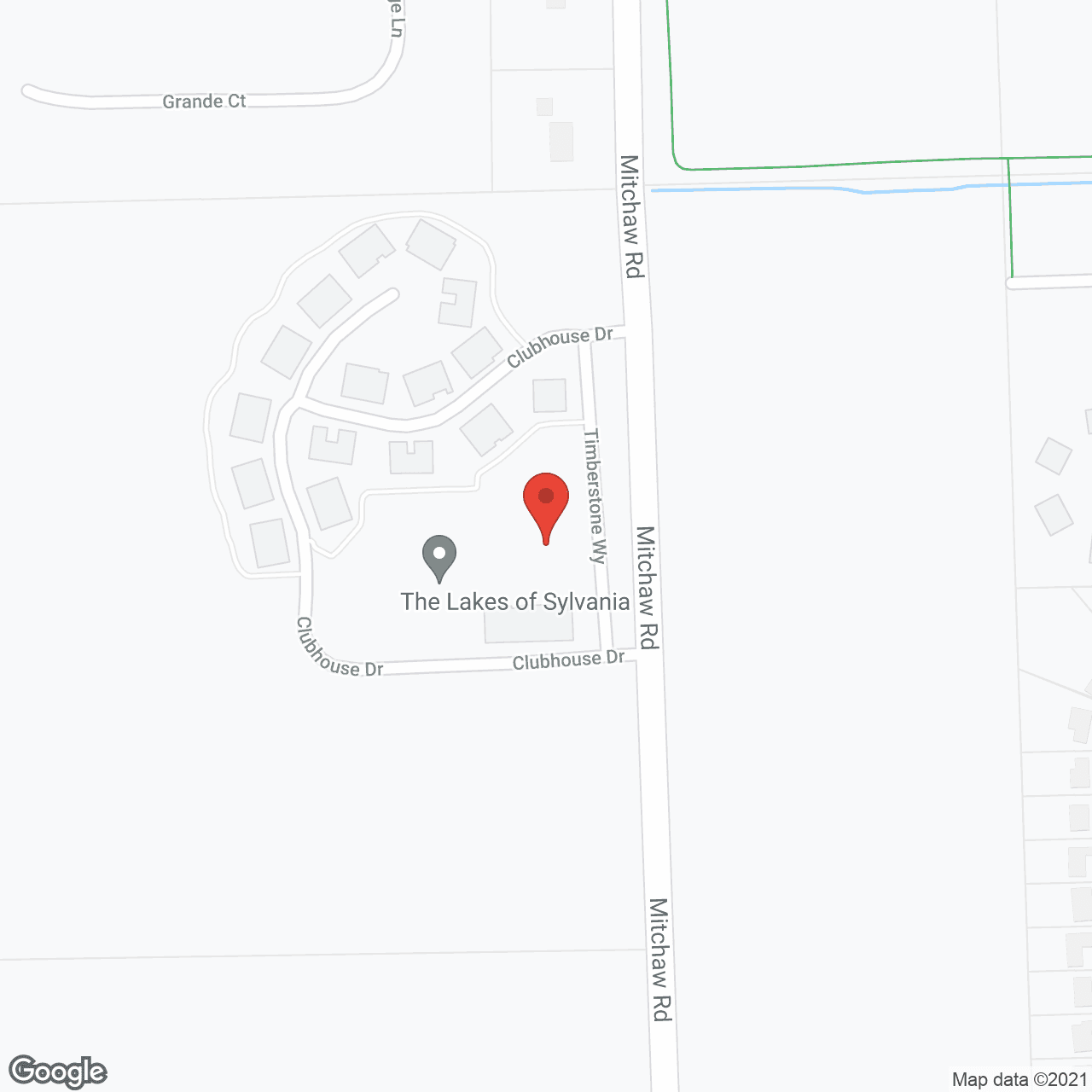 Map of the neighborhood around The Lakes of Sylvania