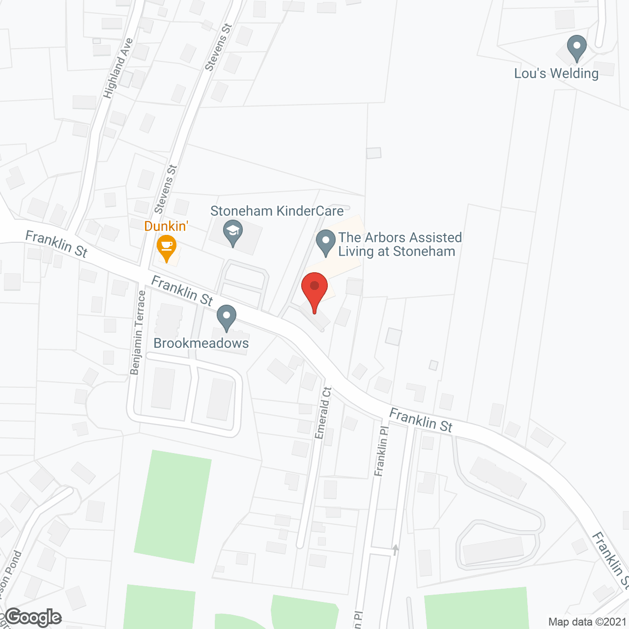 Map of the neighborhood around The Arbors at Stoneham