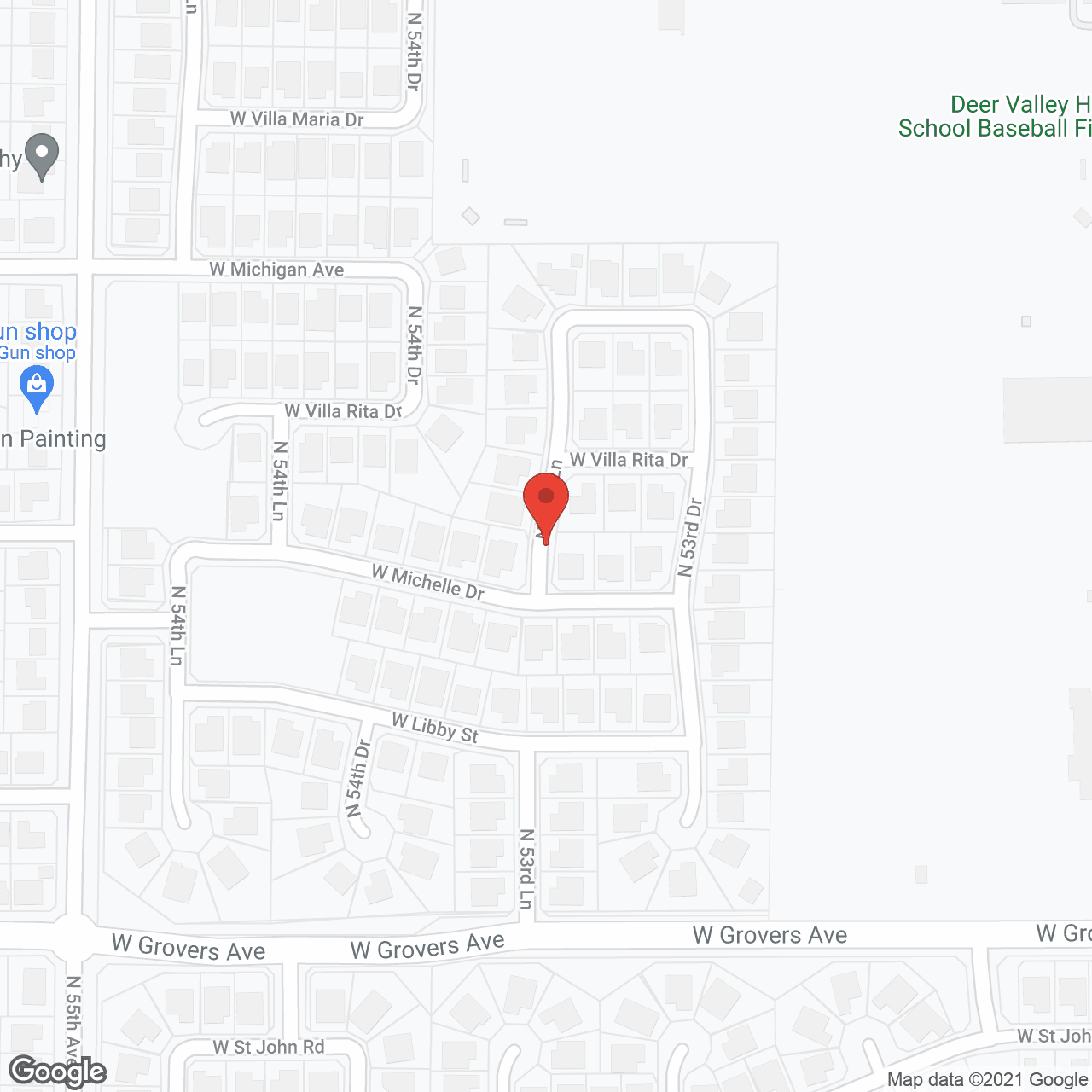 Map of the neighborhood around Miramonte ALH