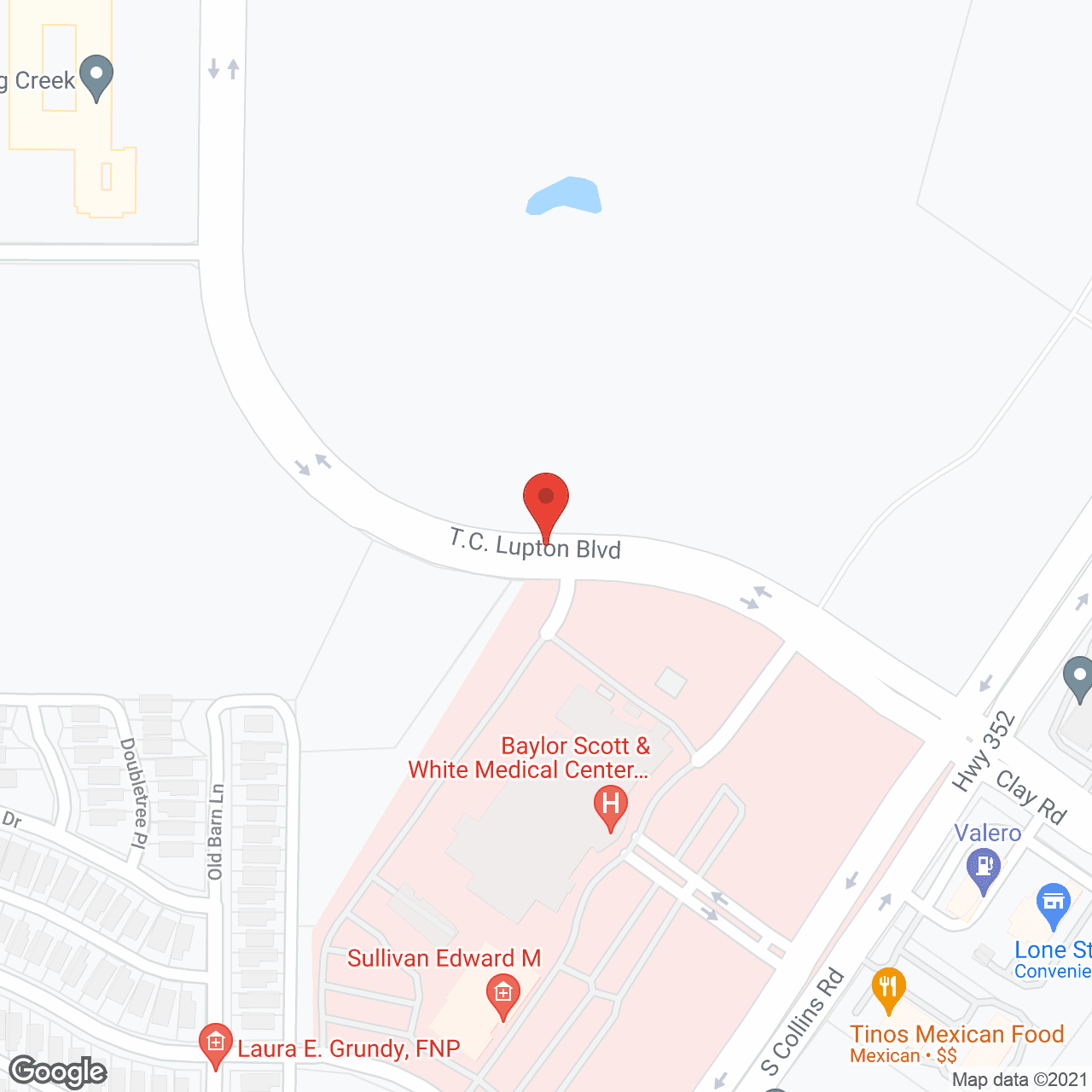 Map of the neighborhood around Long Creek